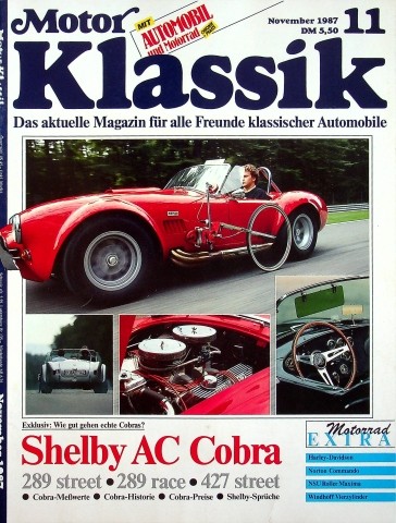 Deckblatt Motor Klassik (11/1987)